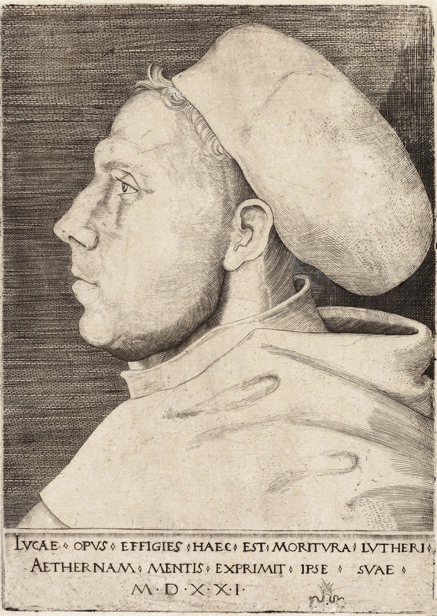 Lucas Cranach vanhin Martti Luther augustinolaisnaisena 1521 tekijältä Lucas the Elder Cranach