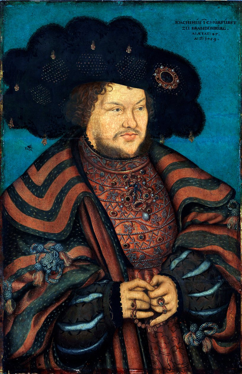 "" Joachim Ier Nestor de Brandebourgin muotokuva "" (Brandenburgin vaaliruhtinas Joachim I Nestorin (1484-1535) muotokuva) Lucas Cranach l