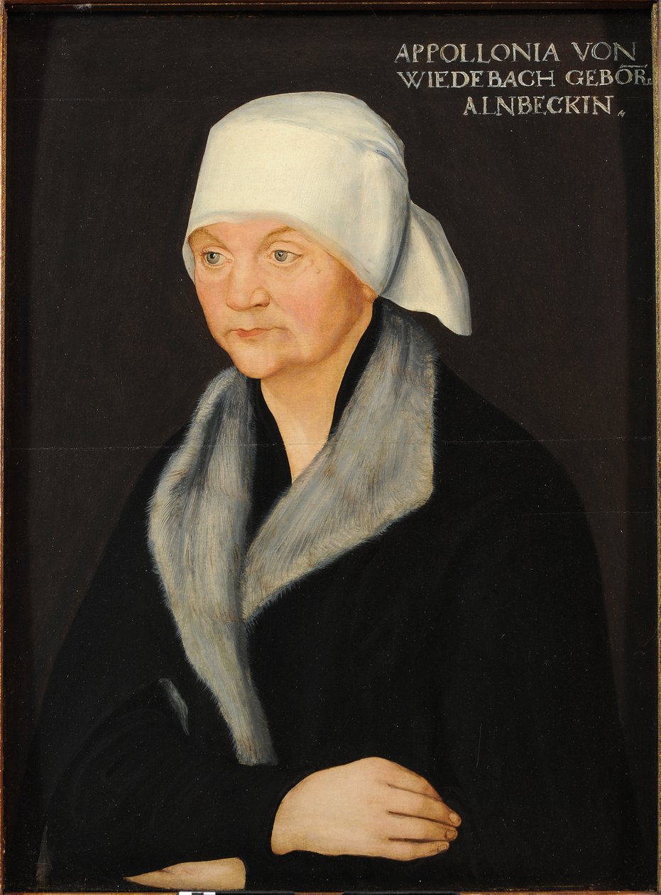 Apollonia von Wiedebachin muotokuva, Cranach, Lucas, vanhin (1472-1553). Öljy puulle, n. 1524. Mitat: 38,7 x 28,7 cm. Dresdenin osavaltion taidekokoelmat tekijältä Lucas the Elder Cranach