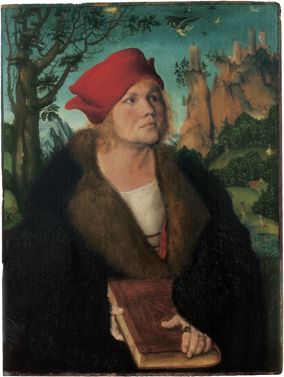Tohtori Johannes Cuspinianin muotokuva, Cranach, Lucas, vanhin (1472-1553). Öljy puulle, c. 1502-1503. Mitat: 60,3 x 45,5 cm. Museo Oskar Reinhart, Winterthur tekijältä Lucas the Elder Cranach