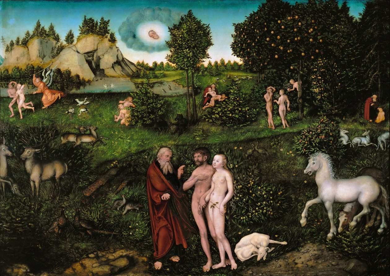 Renessanssi: Paradise par Cranach, Lucas, Vanhin (1472-1553) tekijältä Lucas the Elder Cranach