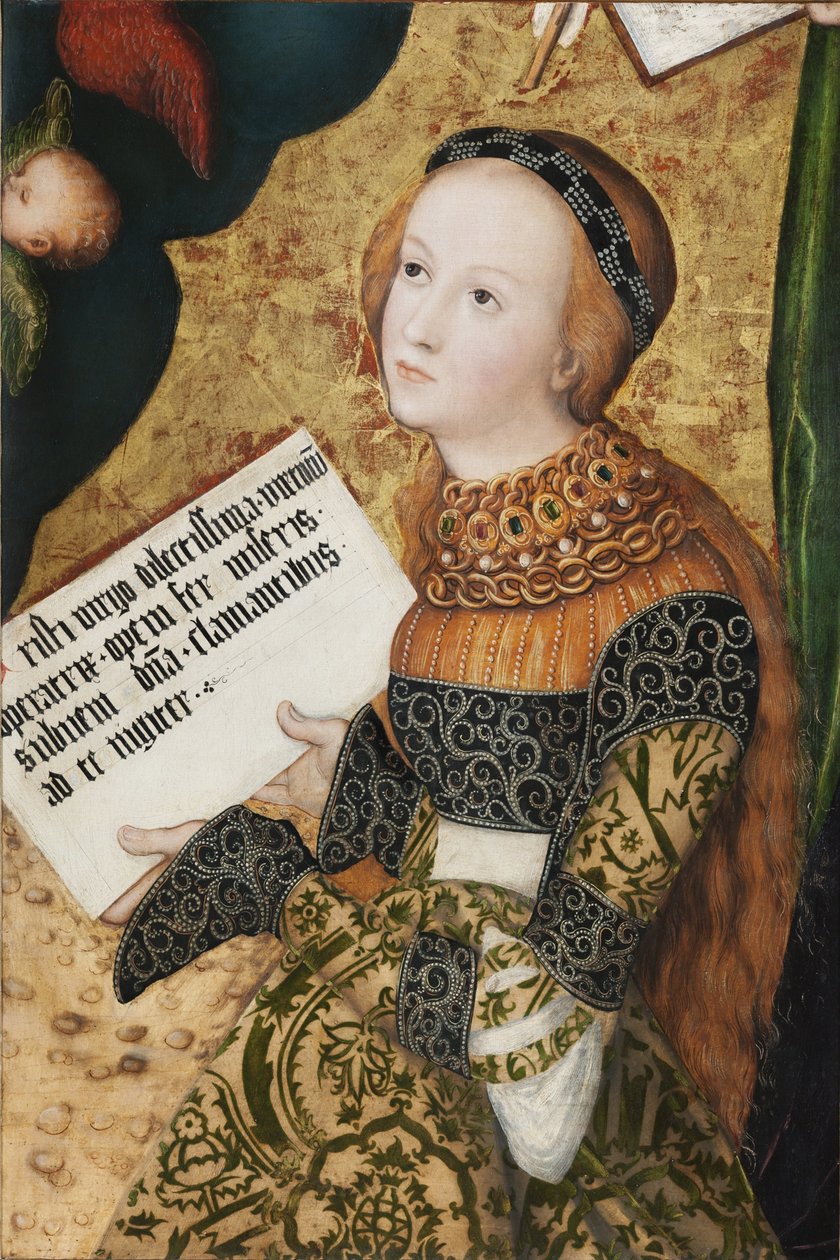 Sainte Christine - Saint Christina - Lucas Cranach, vanhempi (1472-1553). Öljy puulle, c. 1520. Kansallisgalleria, Praha tekijältä Lucas the Elder Cranach