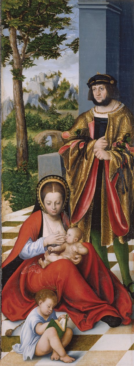 Pyhä sukulaisuus (ns. Torgaun alttaritaulu) vasen paneeli tekijältä Lucas the Elder Cranach