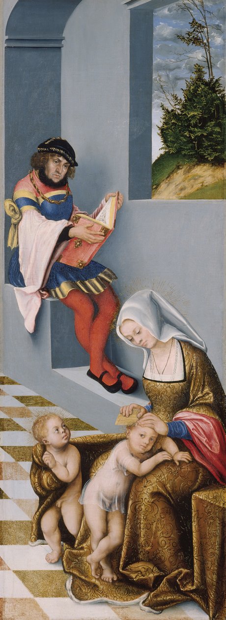 Pyhä sukulaisuus (ns. Torgaun alttaritaulu) oikea paneeli tekijältä Lucas the Elder Cranach