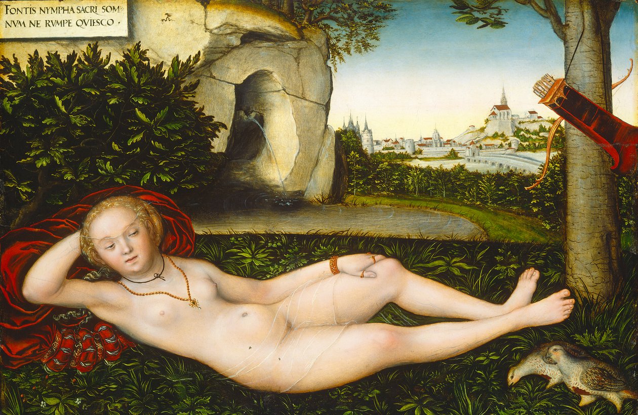Kevään nymfi, vuoden 1537 jälkeen (öljy paneelissa) tekijältä Lucas the Elder Cranach
