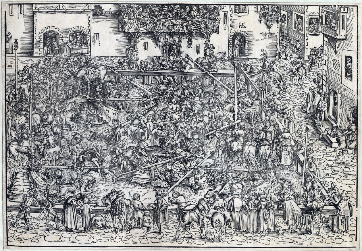 Tournoi - Turnaus - Cranach, Lucas, vanhin (1472-1553) - 1509 - Puupiirros - 26,4x38 - Yksityiskokoelma tekijältä Lucas the Elder Cranach