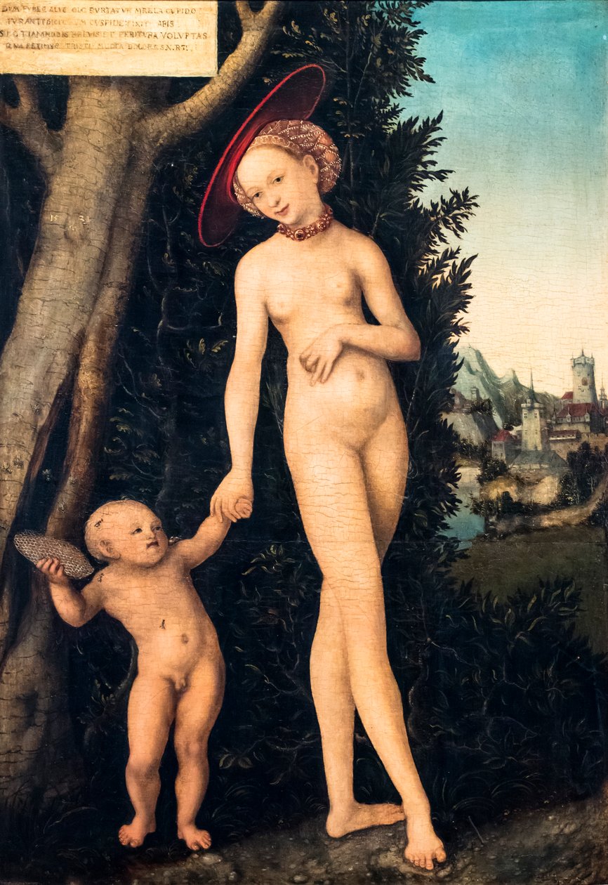 Venus ja Amor varastamassa hunajaa tekijältä Lucas the Elder Cranach