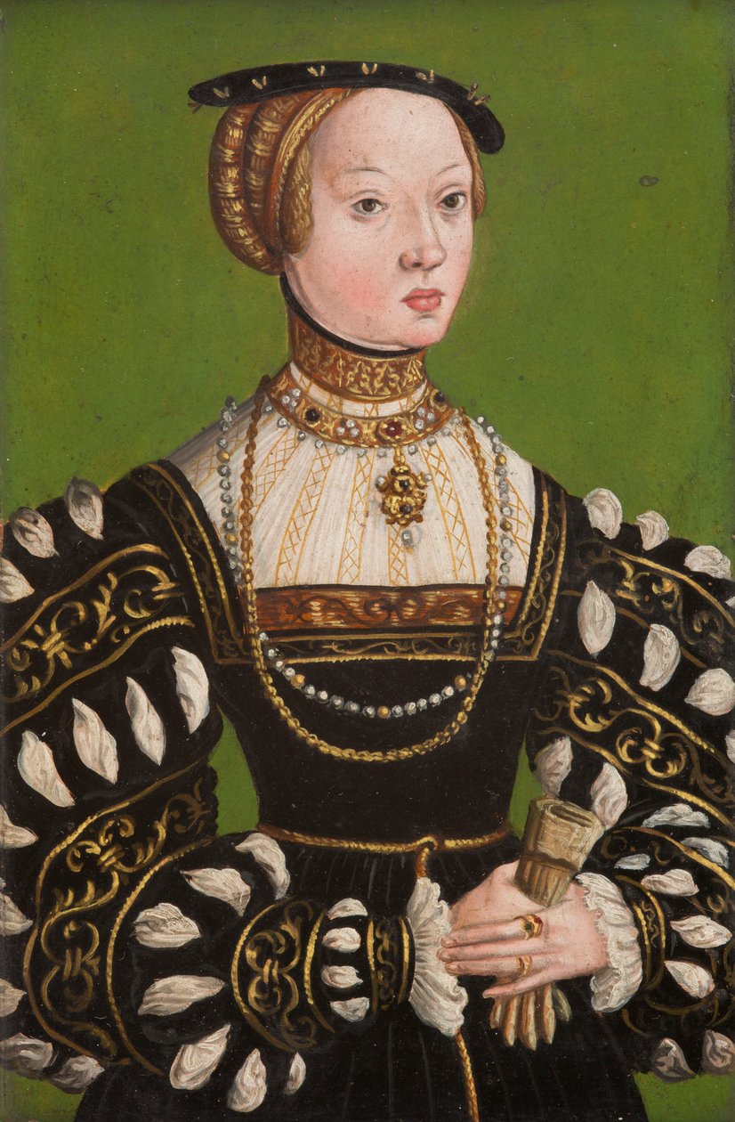 Elizabeth Itävalta (1526–1545), n. 1551 (öljy kuparille) tekijältä Lucas the Younger (school of) Cranach