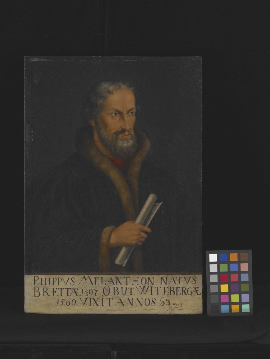 Muotokuva Philipp Melanchthonista (öljy puulle) tekijältä Lucas the Younger Cranach