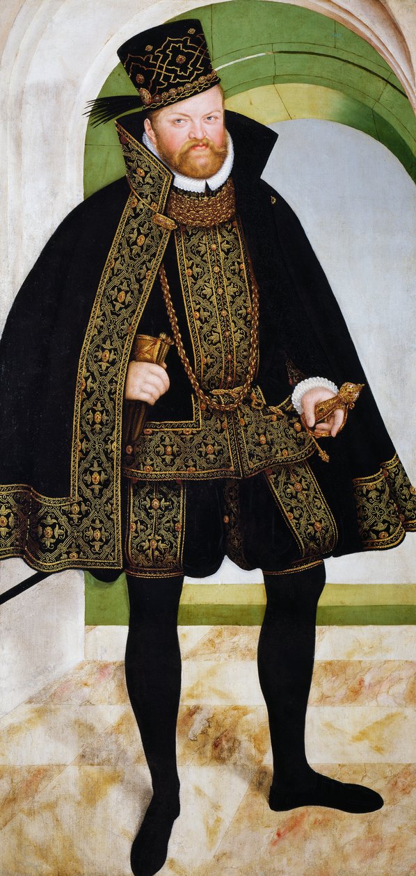 Augustus I:n muotokuva Sachsenista tekijältä Lucas the Younger Cranach