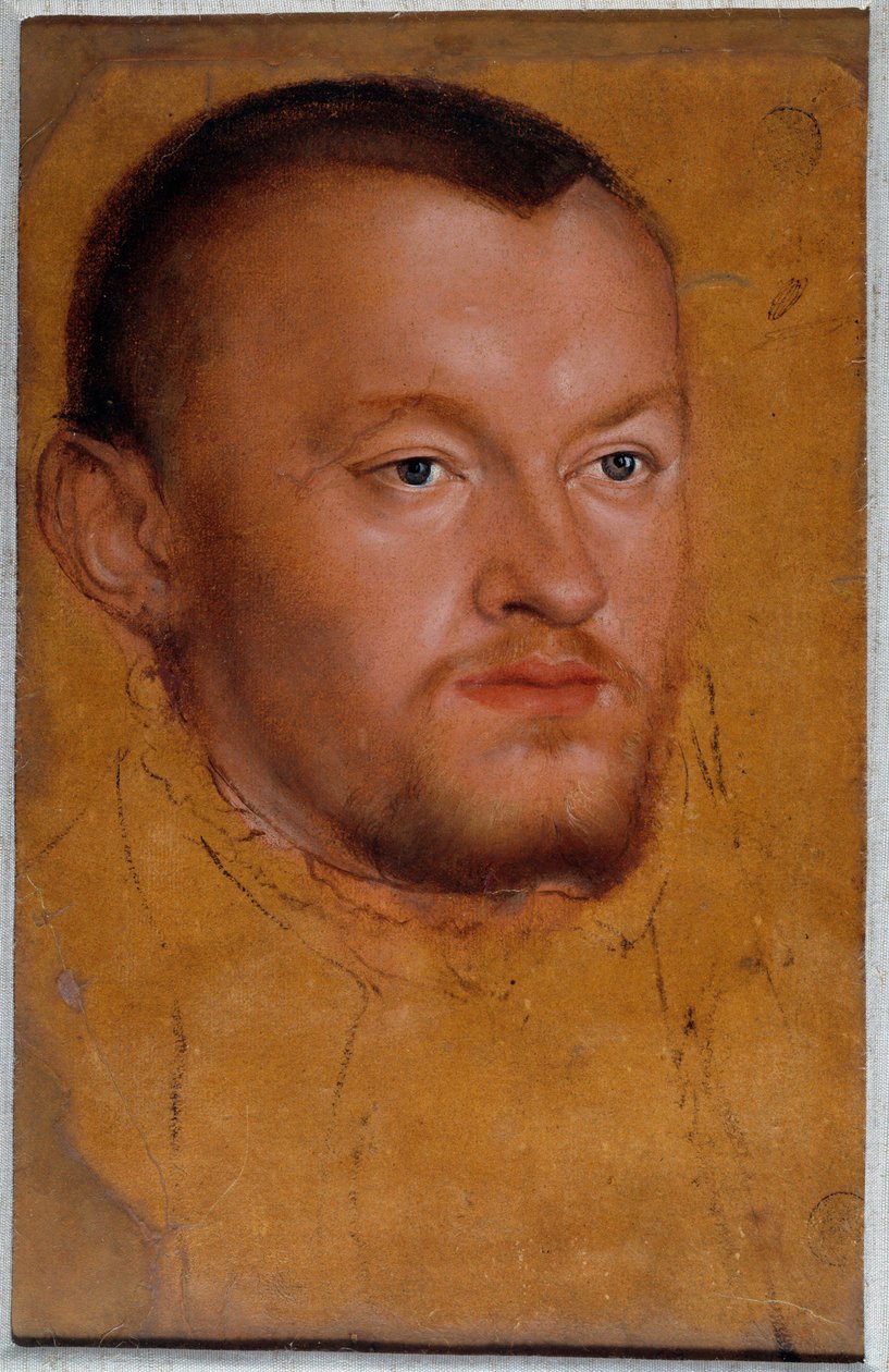 Saksin herttua Augustuksen muotokuva. Augustus I Saksi, joka tunnetaan hurskaana tekijältä Lucas the Younger Cranach