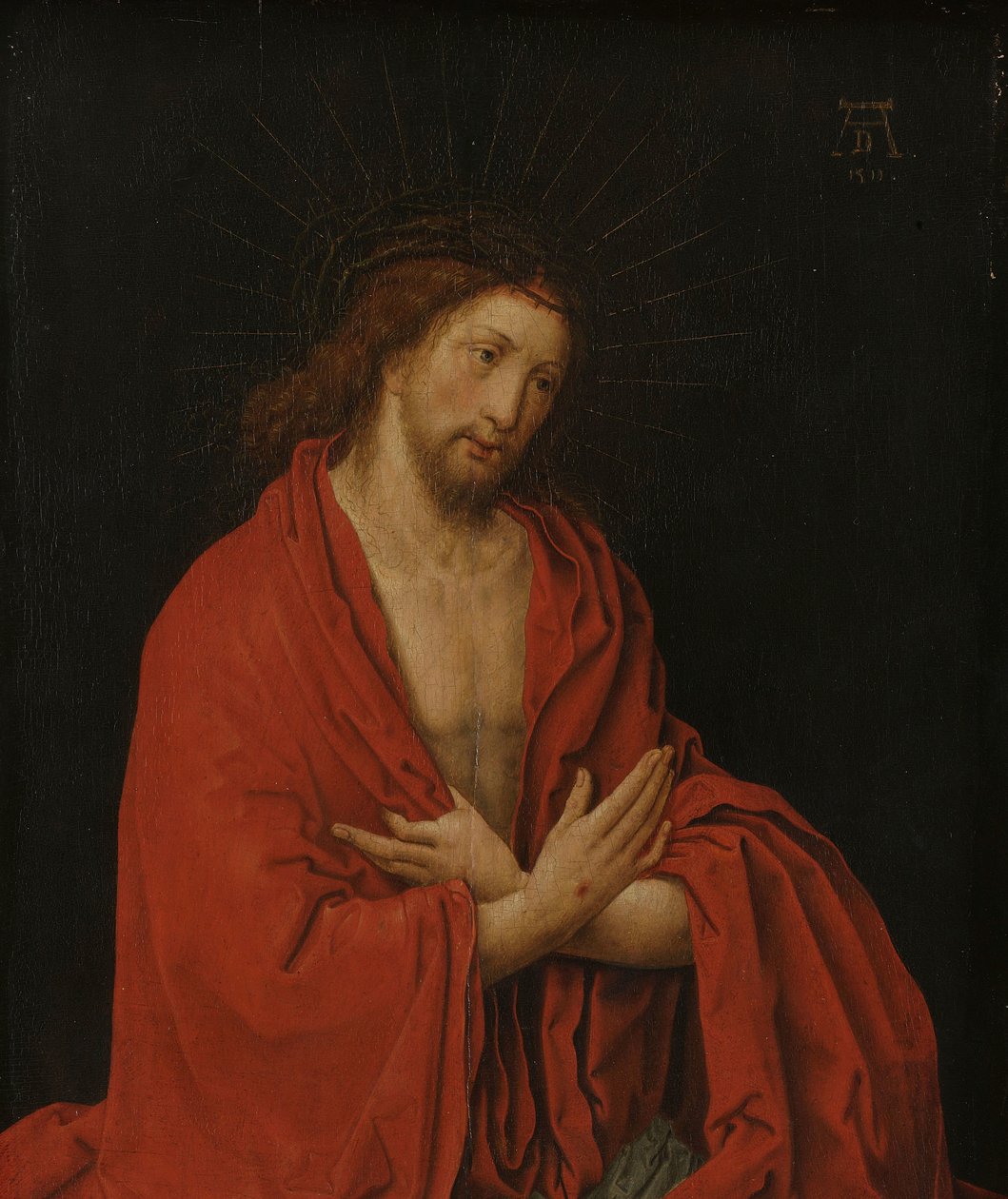 Kristus orjantappurakruunun kanssa tekijältä Lucas van Leyden (copy after)