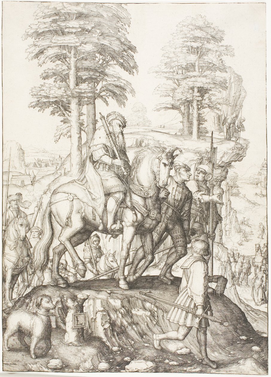 Abigail ennen Daavidia tekijältä Lucas van Leyden