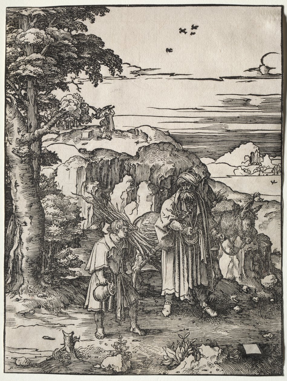 Abraham uhraa Iisakin tekijältä Lucas van Leyden