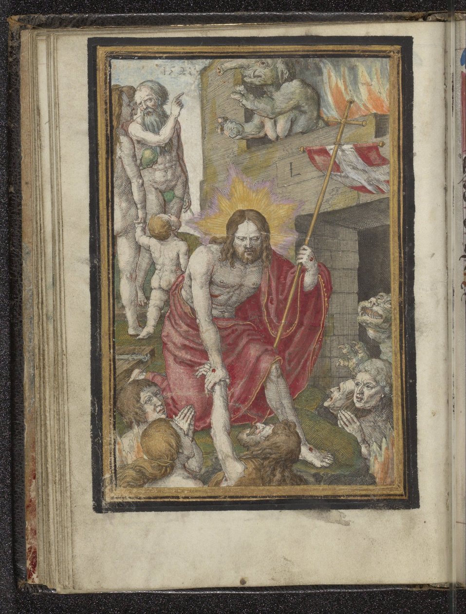 Laskeutuminen Limboon Passion of Christ (sarjan nimi) tekijältä Lucas van Leyden