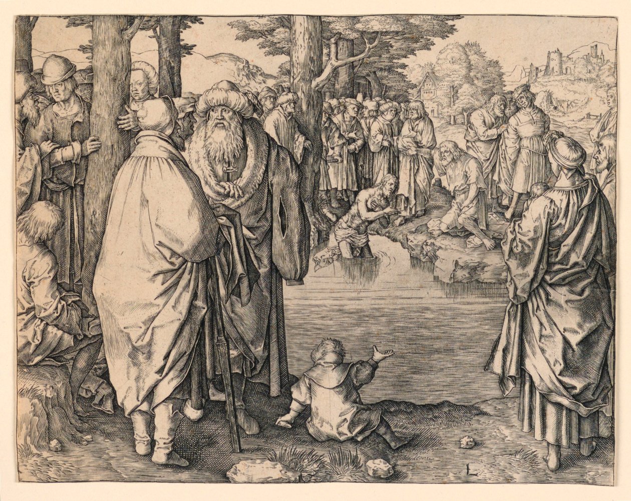 Kristuksen kaste tekijältä Lucas van Leyden