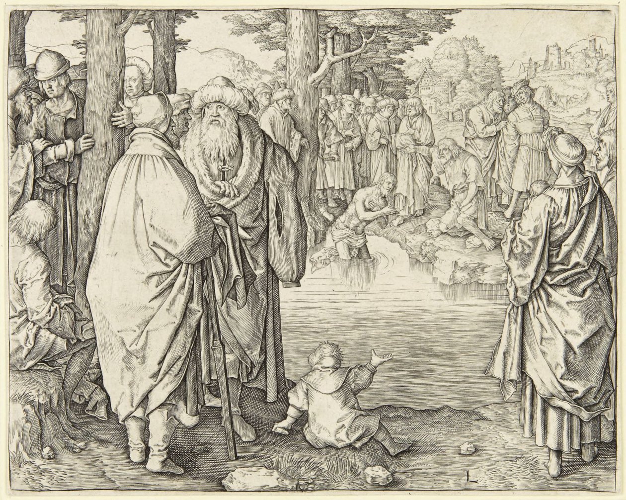 Kristuksen kaste tekijältä Lucas van Leyden