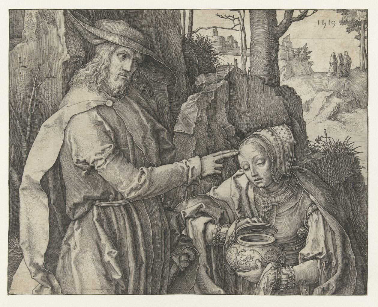 Kristus ilmestyy Maria Magdalenalle tekijältä Lucas van Leyden