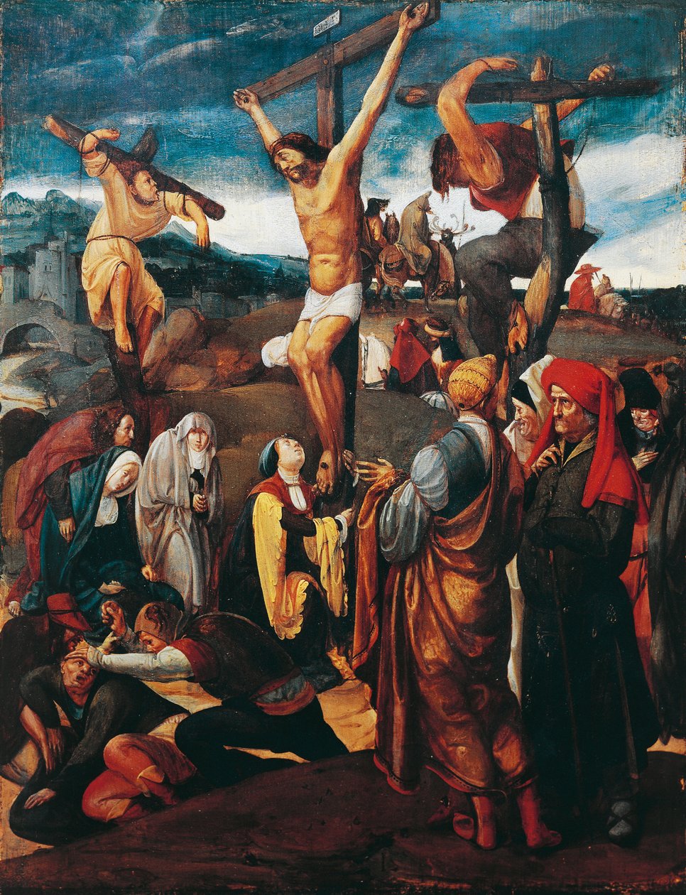 Ristiinnaulitseminen, Lucas van Leyden (noin 1494-1533) tekijältä Lucas van Leyden