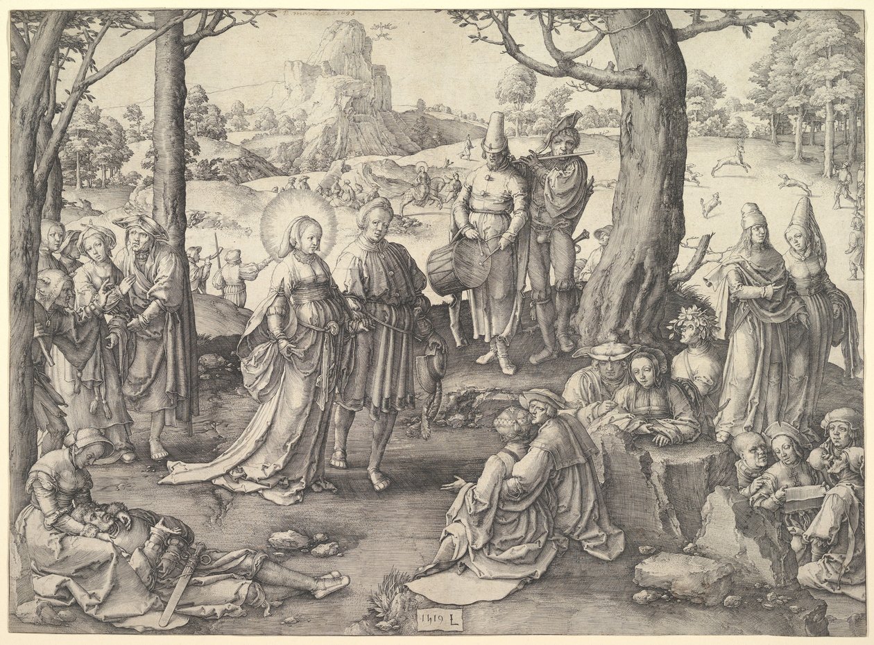 Pyhän Maria Magdaleenan tanssi tekijältä Lucas van Leyden