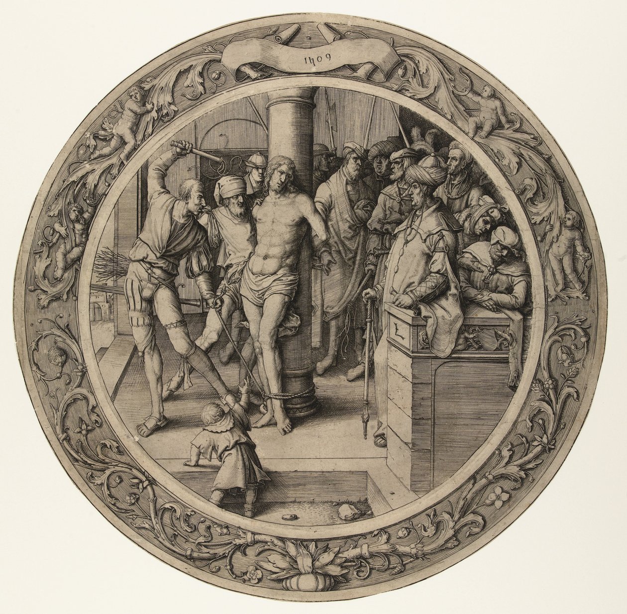 Kristuksen liputus The Round Passion (sarjan nimi) tekijältä Lucas van Leyden