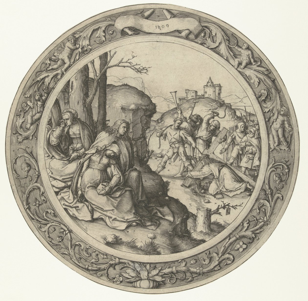 Ristin kantaminen The Round Passion (sarjan nimi) tekijältä Lucas van Leyden