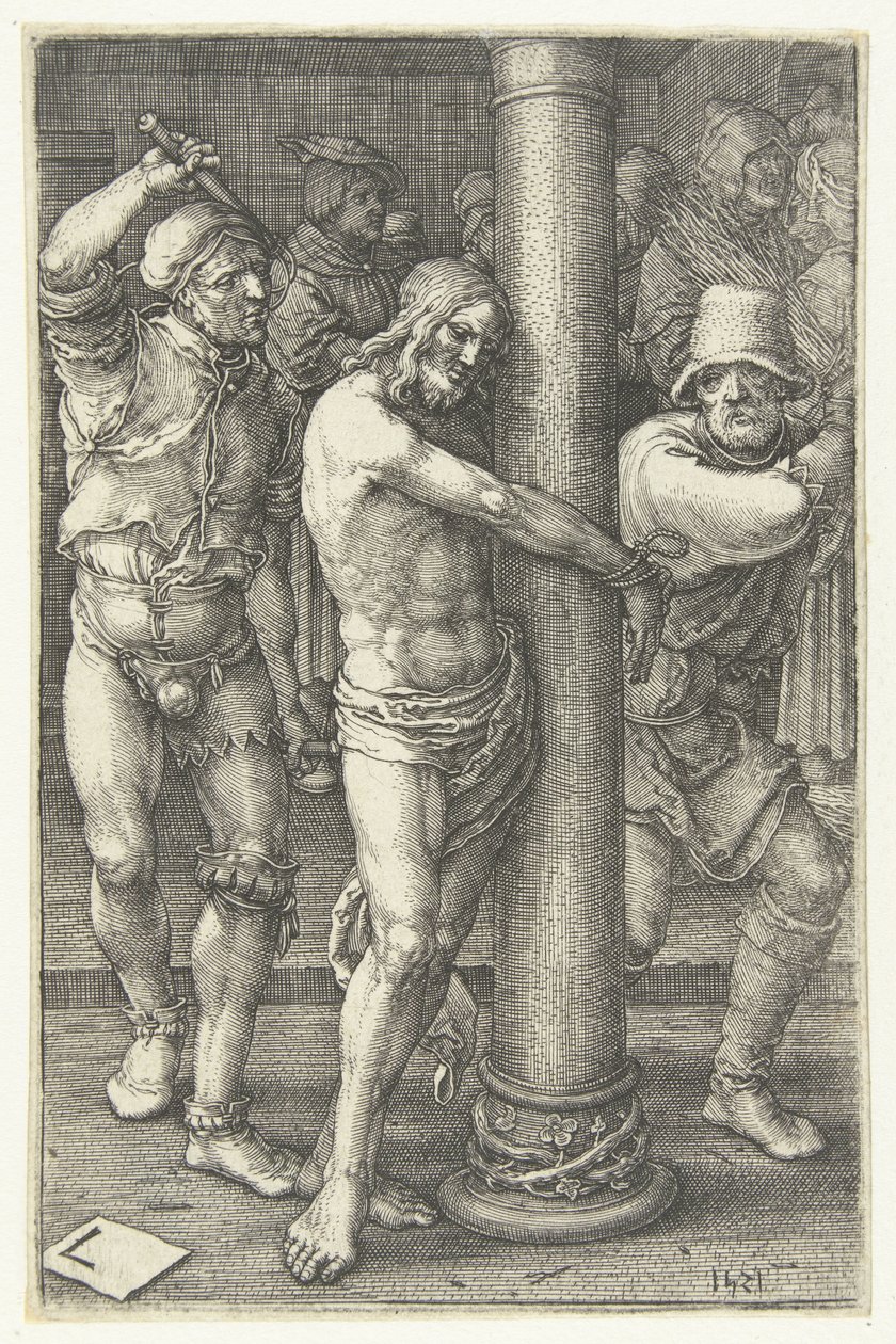 Kristuksen vitsaus The Little Passion (sarjan nimi) tekijältä Lucas van Leyden