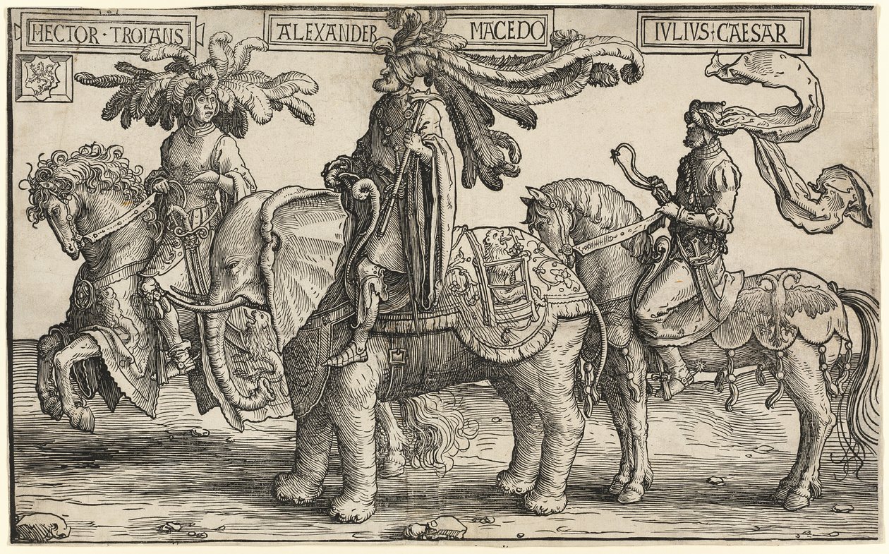 Hector of Troy, Alexander Makedonian, Julius Caesar, Yhdeksän sankaria tekijältä Lucas van Leyden