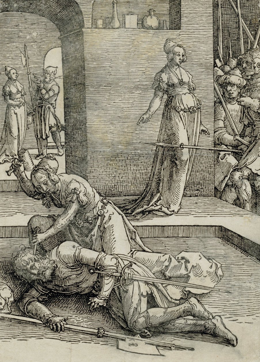 Jael tappaa Siseran, 1515-1919 tekijältä Lucas van Leyden