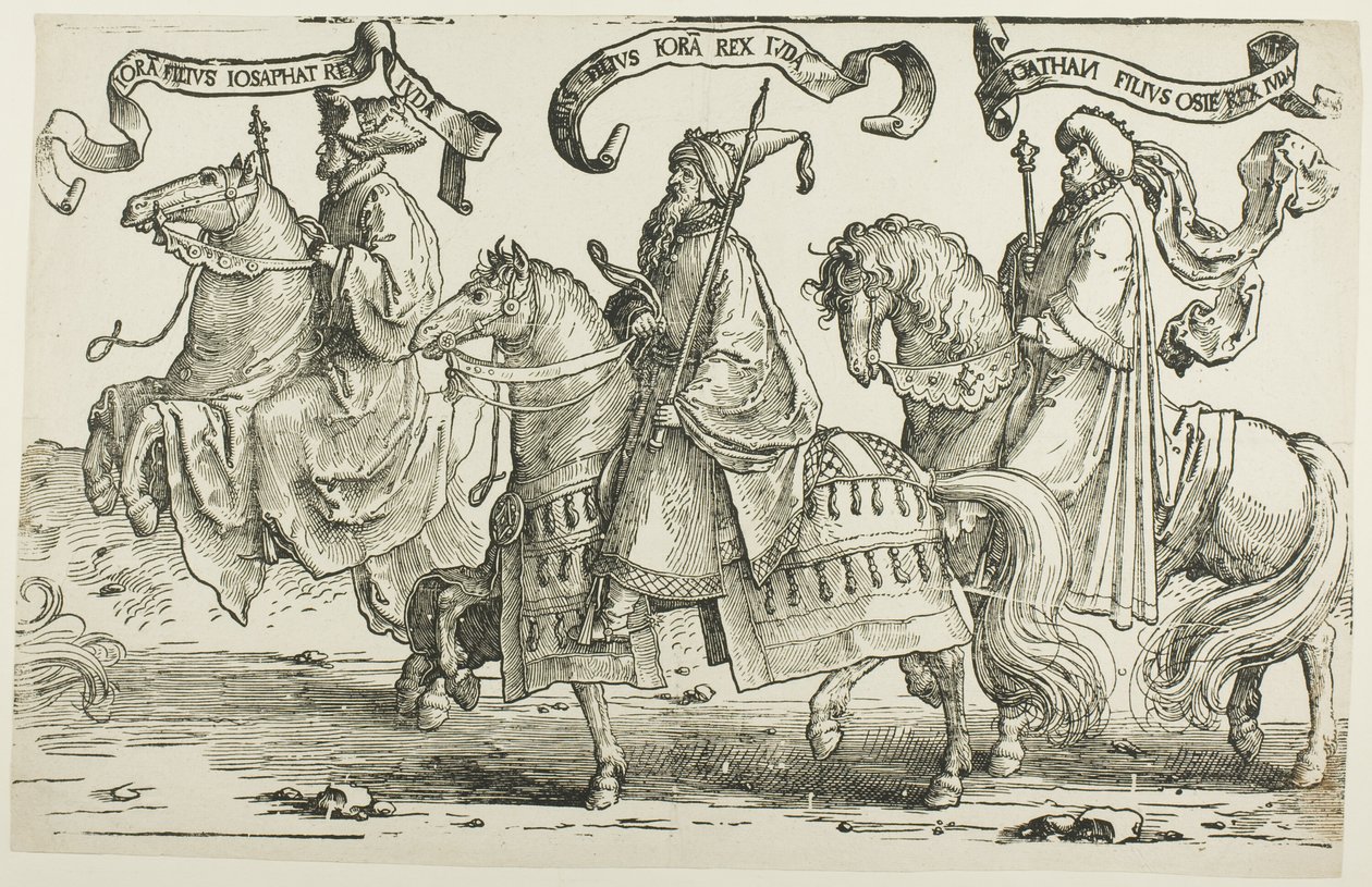 Joram, Ussia, Jotam, levy kolme, Israelin kahdestatoista kuninkaasta tekijältä Lucas van Leyden
