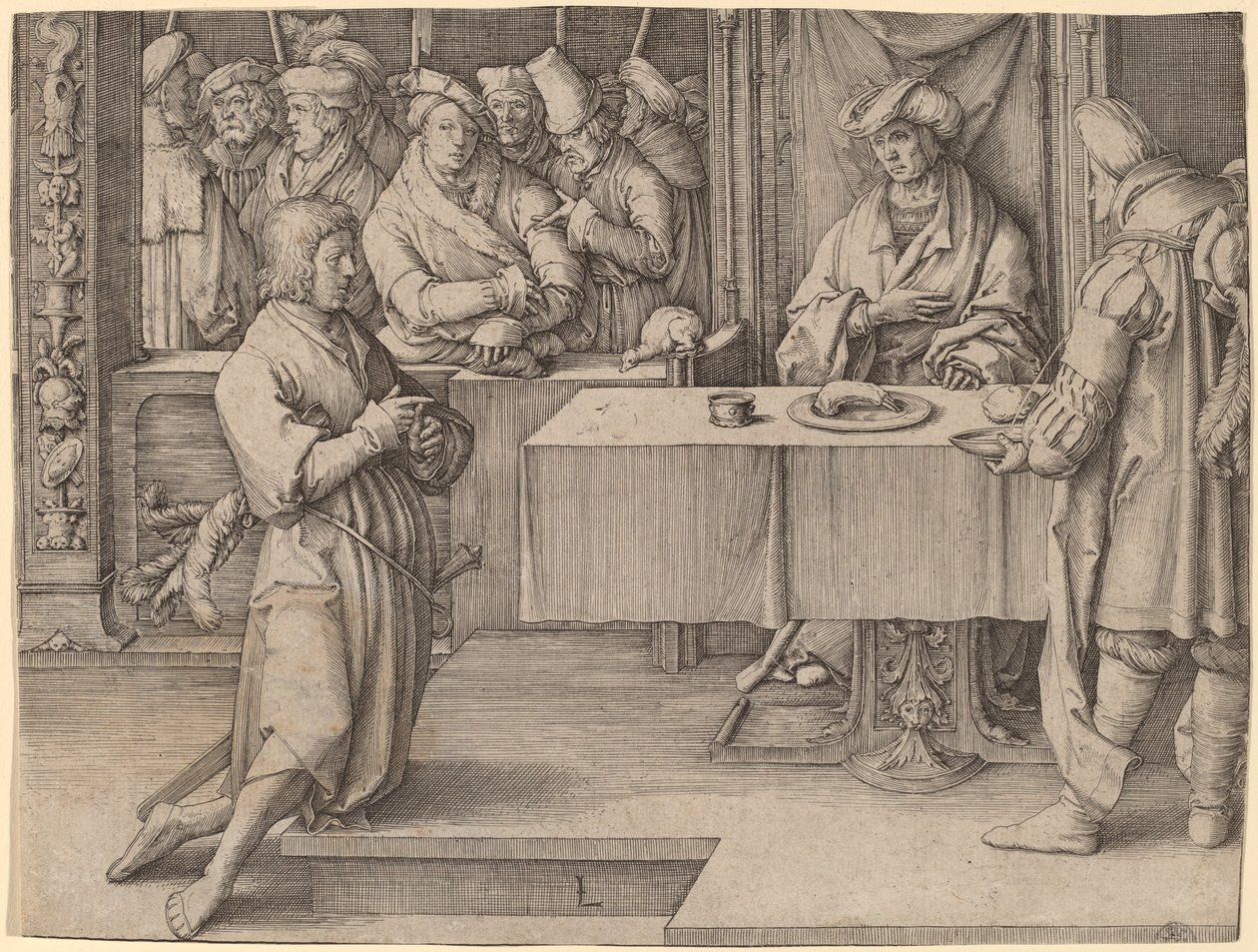 Joosef tulkitsee faraon unia tekijältä Lucas van Leyden