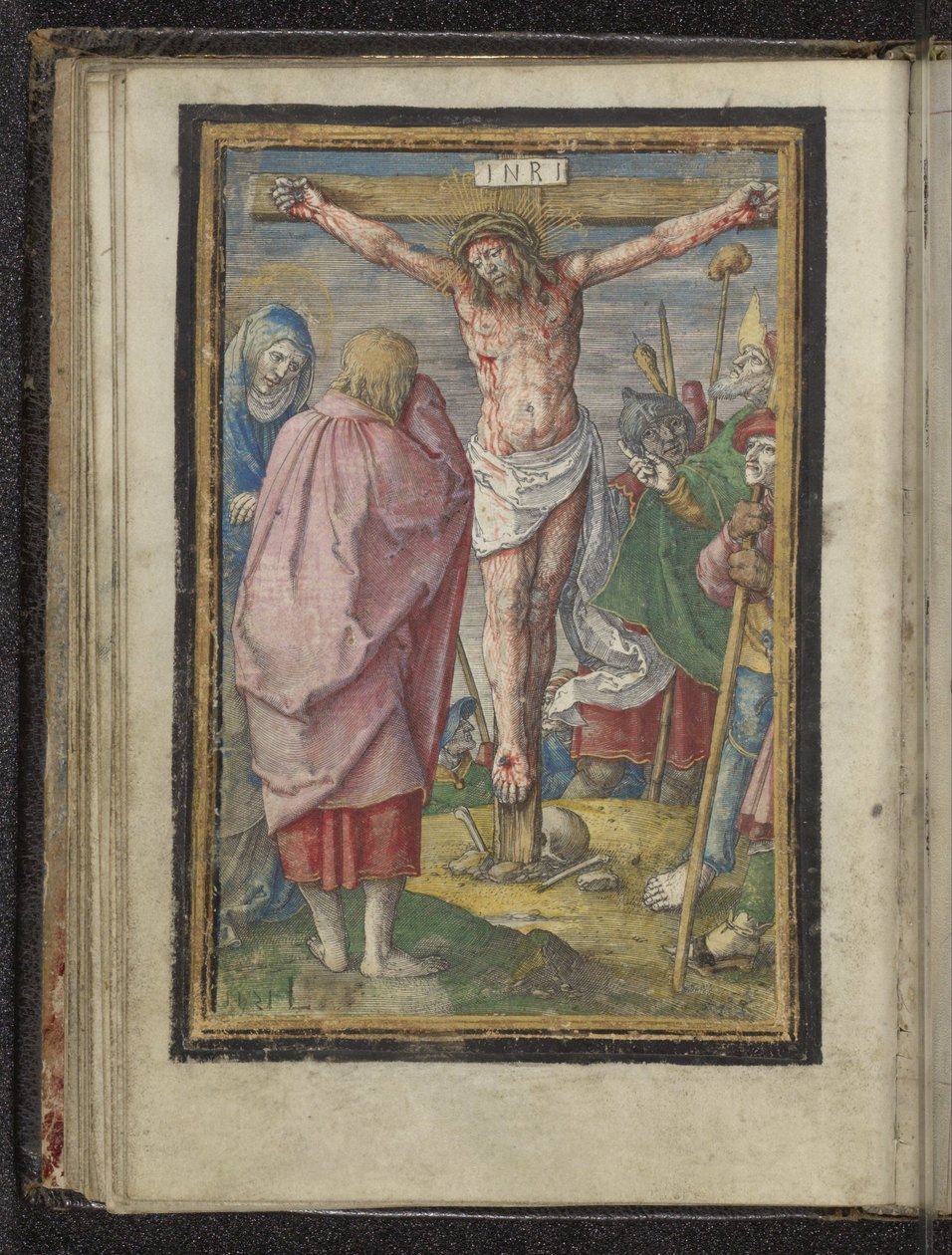 Kristuksen ristiinnaulitseminen Passion of Christ (sarjan nimi) tekijältä Lucas van Leyden