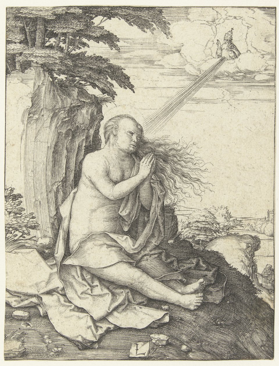 Maria Magdaleena erämaassa tekijältä Lucas van Leyden