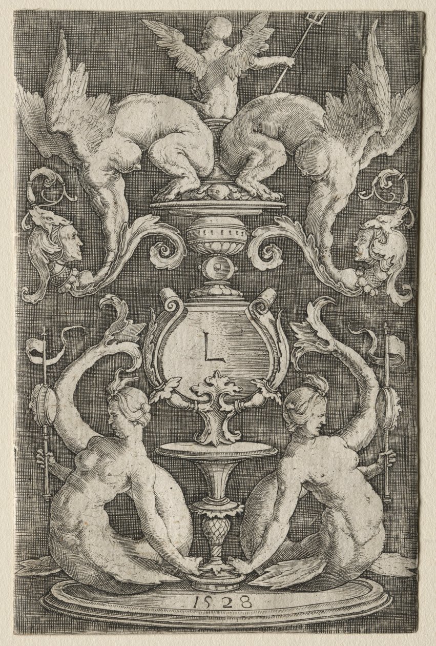 Ornamenttitaulu, 1528. tekijältä Lucas van Leyden