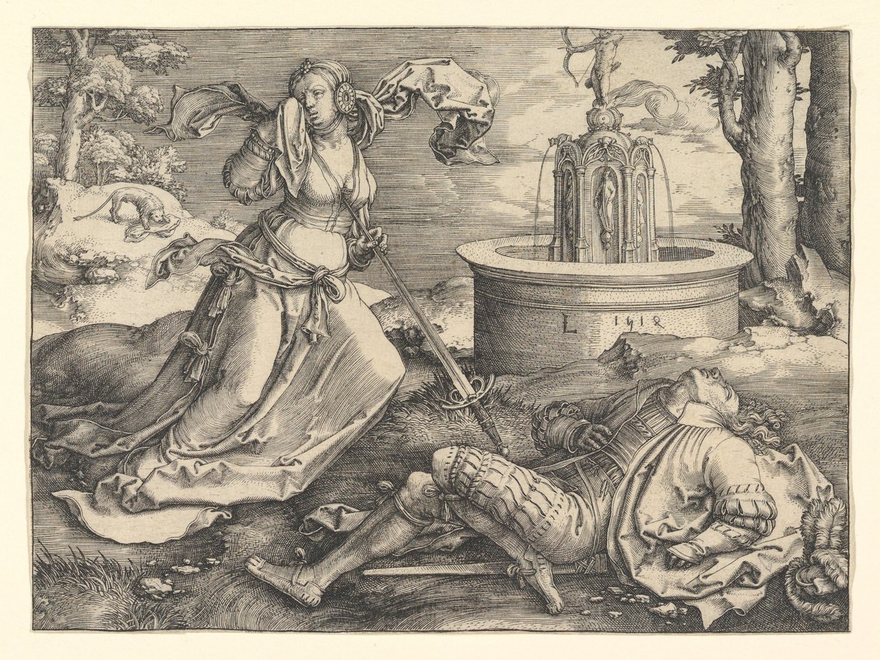 Pyramus ja Thisbe, 1514 tekijältä Lucas van Leyden