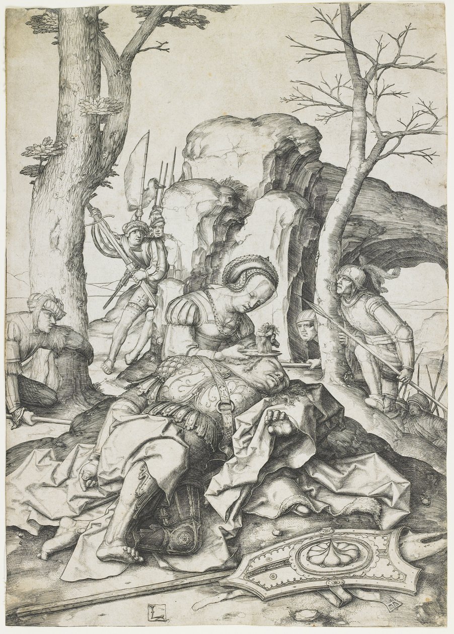 Simson ja Delila, n. 1508 tekijältä Lucas van Leyden