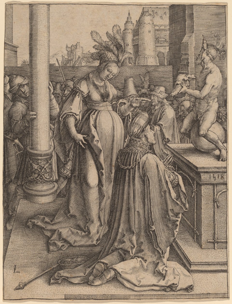 Salomonin epäjumalanpalvelus tekijältä Lucas van Leyden