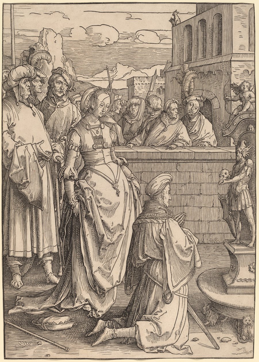 Salomonin epäjumalanpalvelus tekijältä Lucas van Leyden