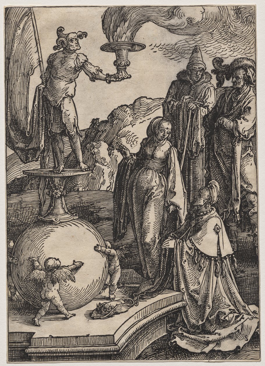 Salomonin epäjumalanpalvelus tekijältä Lucas van Leyden