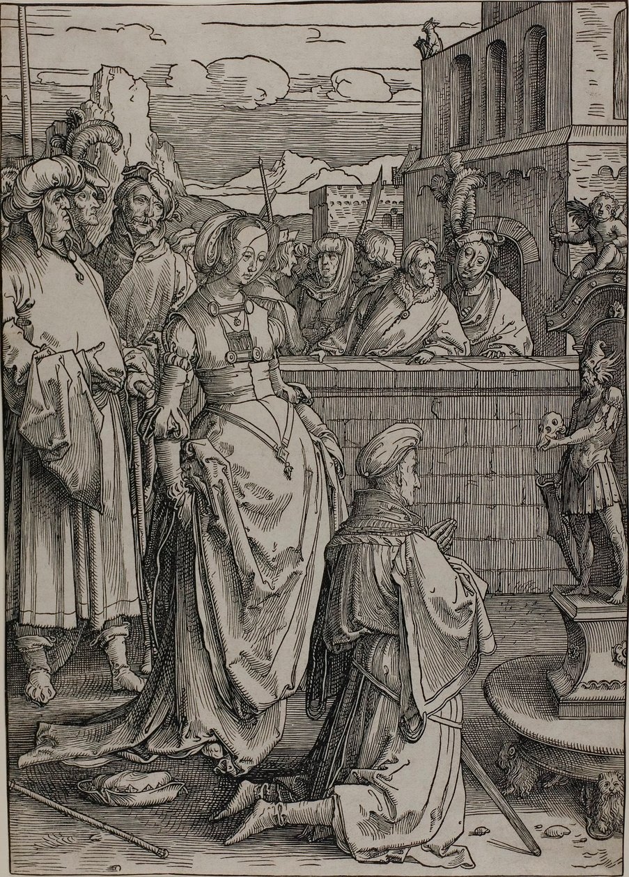 Salomonin epäjumalanpalvelus tekijältä Lucas van Leyden