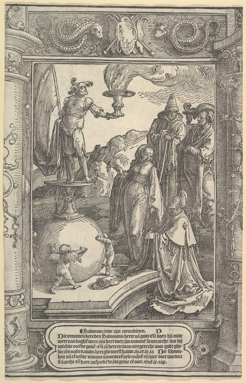 Salomons Idolary [I Kings, 11:1-8], n. 1517. tekijältä Lucas van Leyden