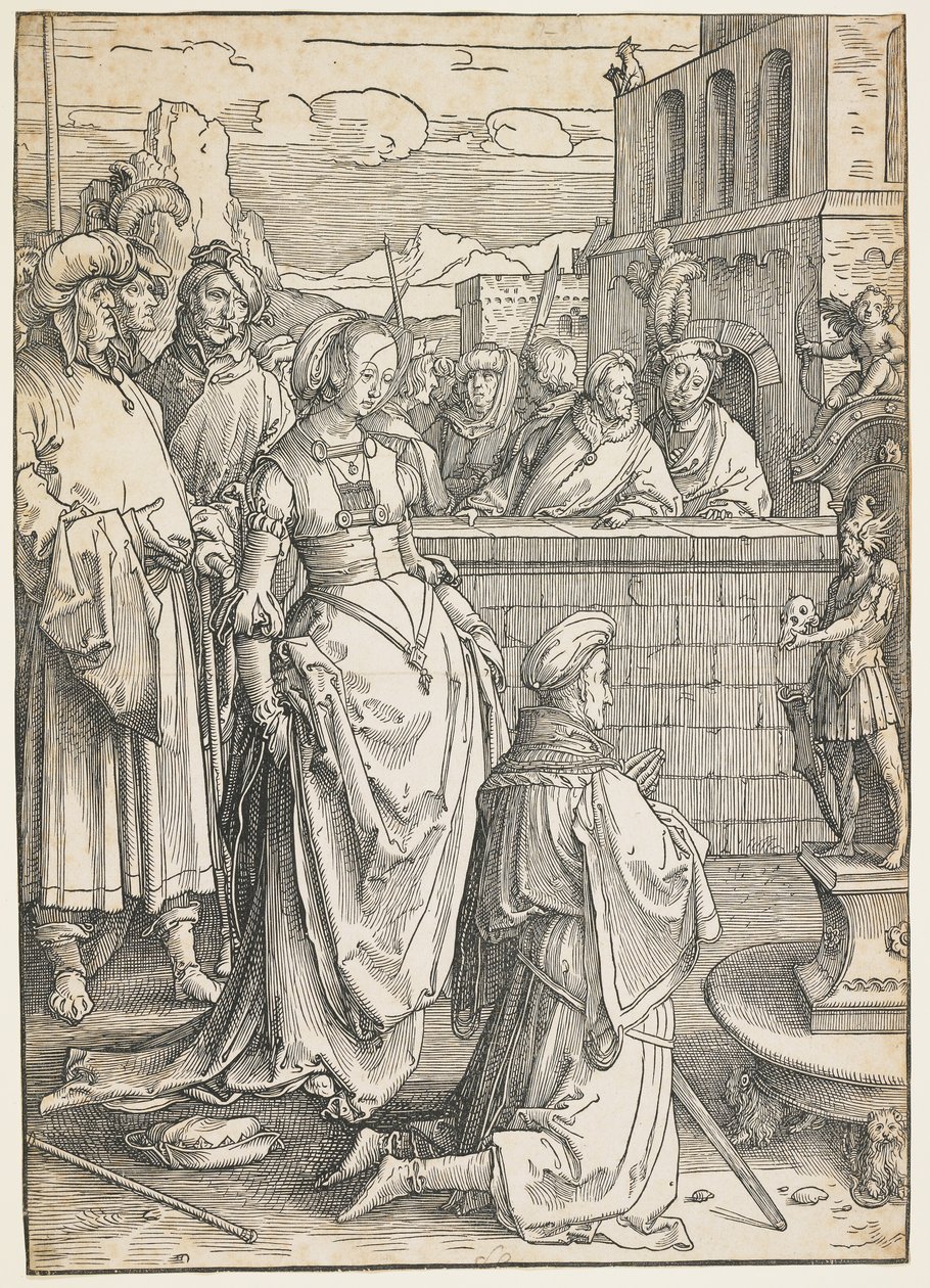 Salomonin epäjumalanpalvelus, n. 1512 tekijältä Lucas van Leyden