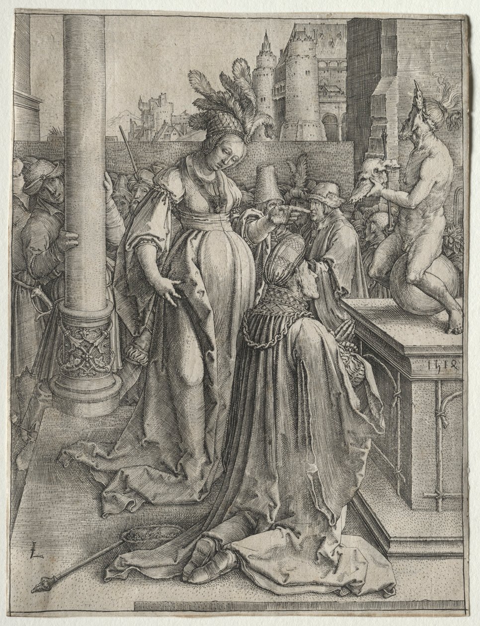 Salomonin epäjumalanpalvelus, 1514. tekijältä Lucas van Leyden