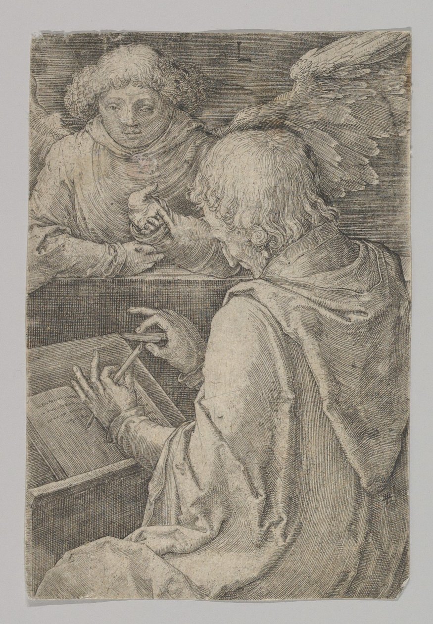 Pyhä Matteus, sarjasta Neljä evankelistaa, 1518. tekijältä Lucas van Leyden
