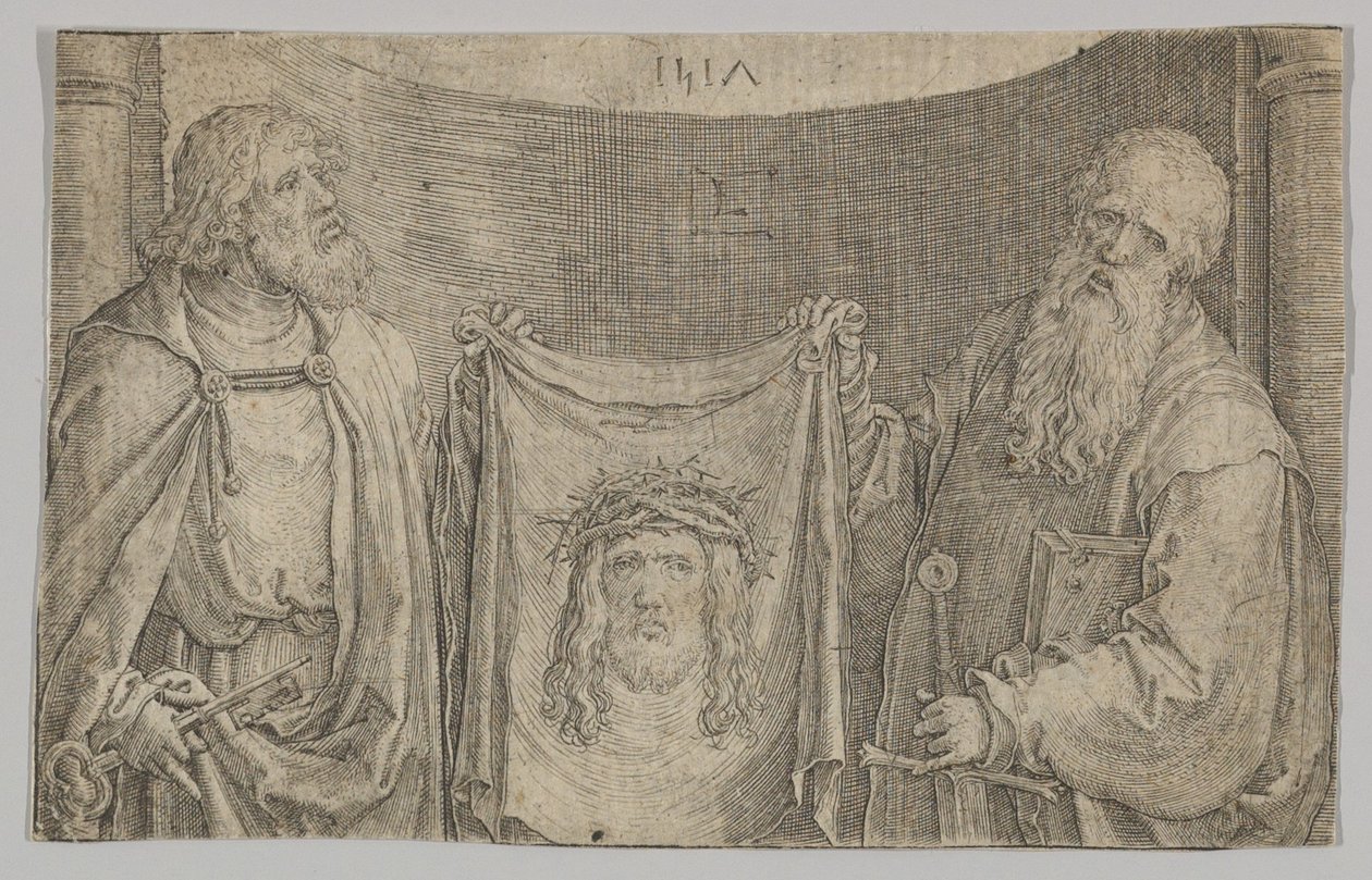 Sts. Pietari ja Paavali Vernikkelin kanssa, 1517. tekijältä Lucas van Leyden