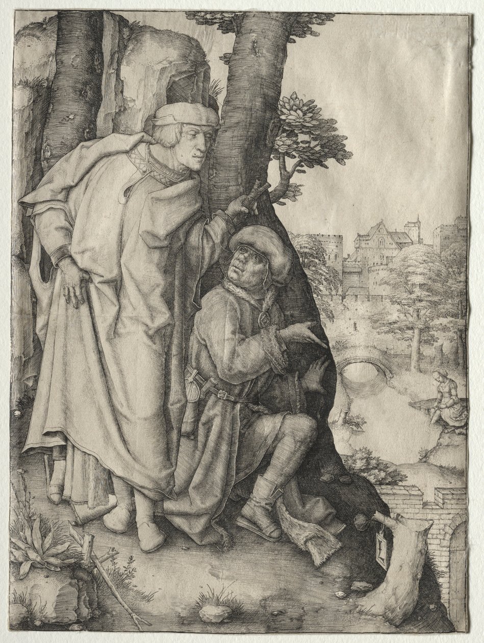 Susanna ja kaksi vanhinta, n. 1508. tekijältä Lucas van Leyden