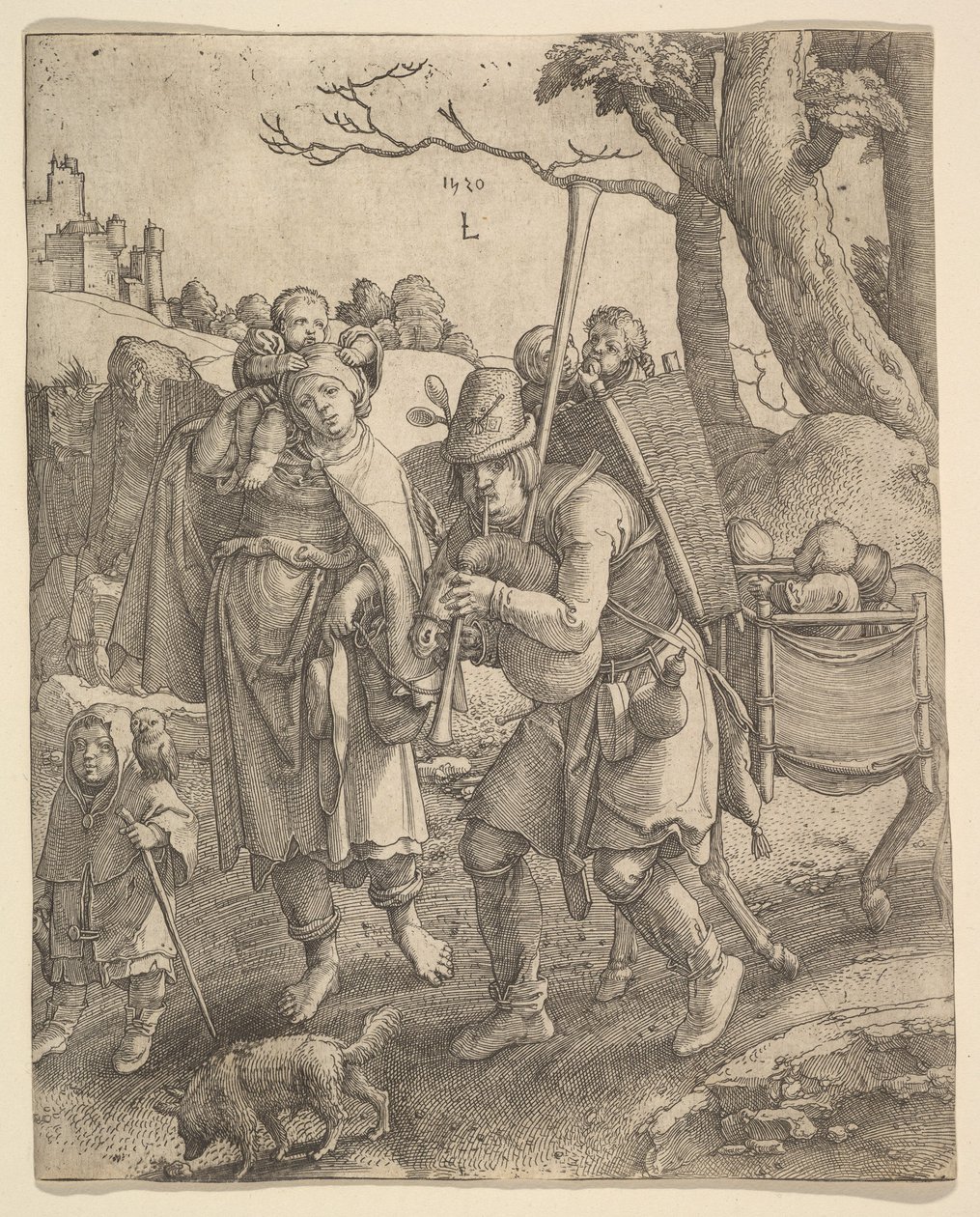 Kerjäläiset Eulenspiegel, 1520. tekijältä Lucas van Leyden