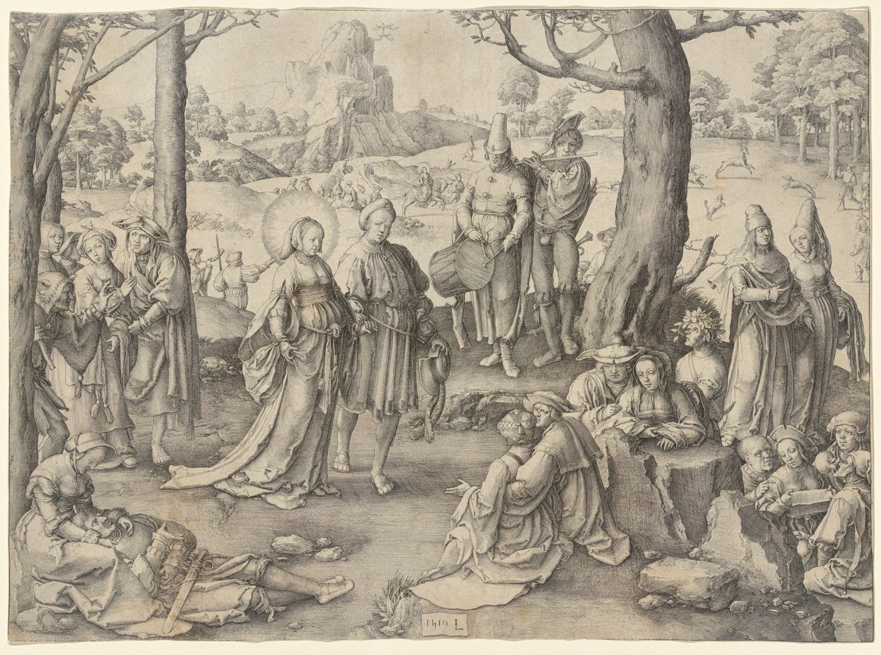 Pyhän Maria Magdaleenan tanssi tekijältä Lucas van Leyden