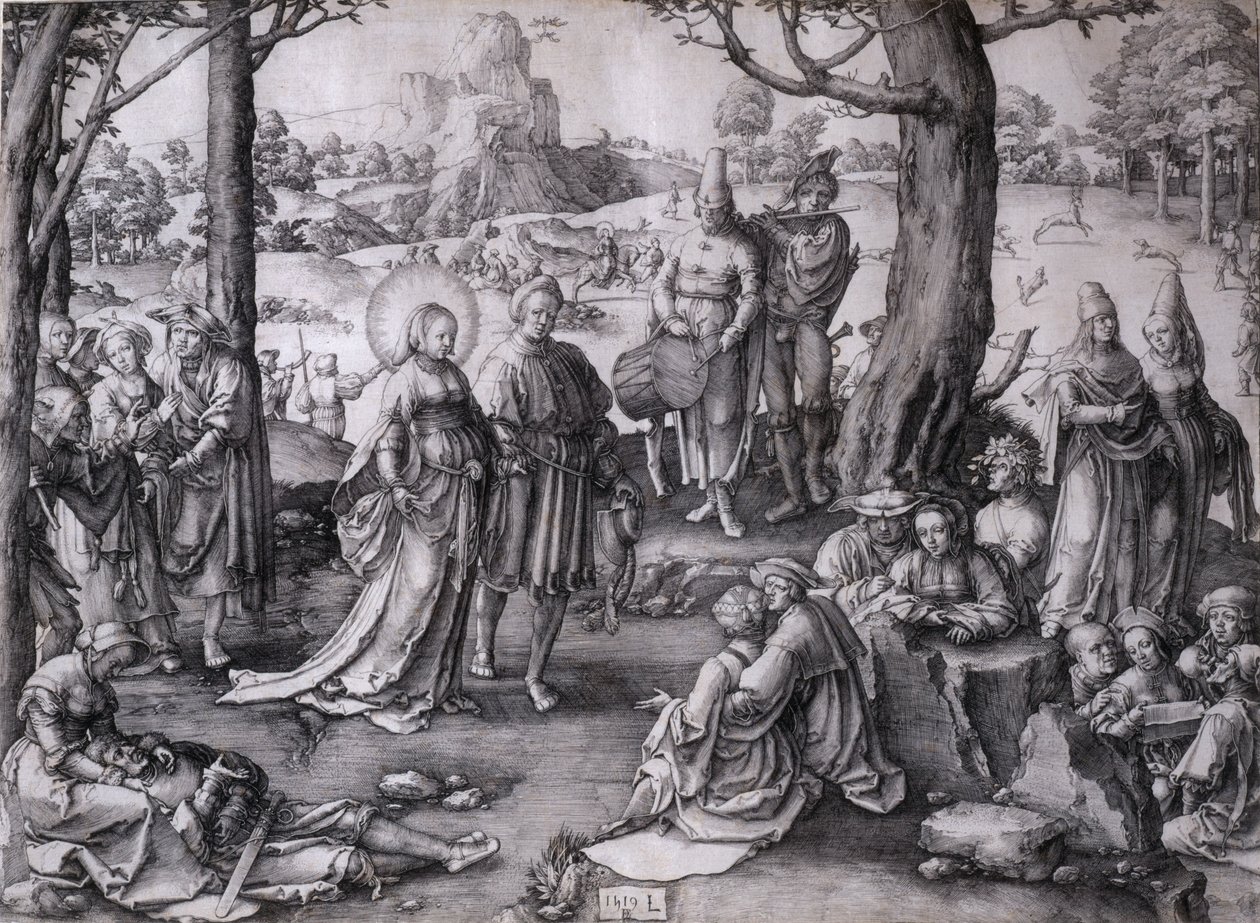 Pyhän Maria Magdaleenan tanssi tekijältä Lucas van Leyden