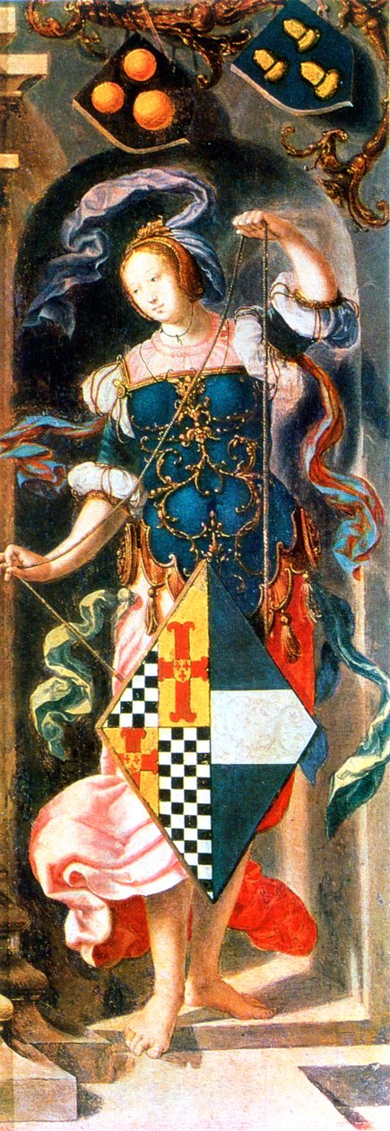 Jerikon sokean miehen paraneminen, yksityiskohta, 1531 tekijältä Lucas van Leyden